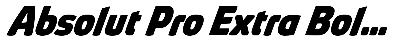 Absolut Pro Extra Bold Extra Italic